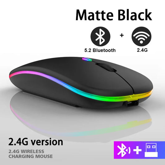RGB Rechargeable Wireless Gaming Mouse | LED Backlit | Ergonomic Design