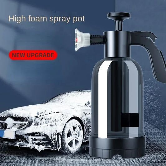 2L Hand Pump  High Pressure Spray Bottle | Car Foam Wash Sprayer with Double Nozzle